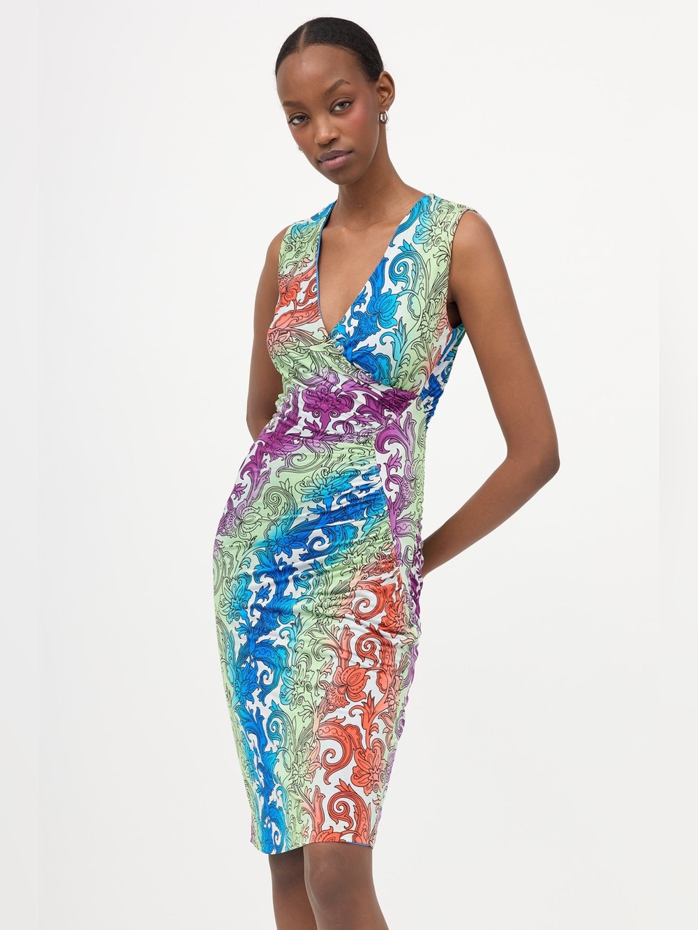 ETRO Milano Faux Wrap Stretch Jersey Dress | Size IT 42 / US 6
